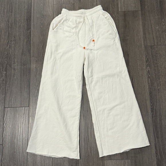 Staud 100% Cotton Wide-Leg Pants in Cream | size xs - Picture 1 of 16